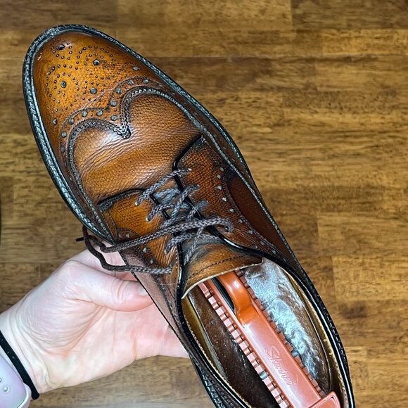 Vintage G.H. Bass & Co. Monograms Brown Leather Wingtip Lace Up Shoes Size 8M main image 15